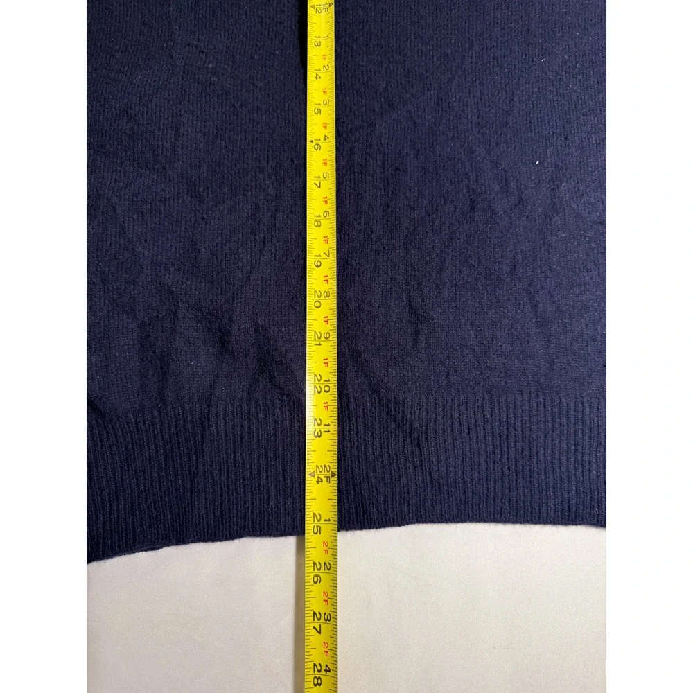 Polo Ralph Lauren Navy‎ Blue V Neck Lambswool Sweater Mens XXL Classic Preppy